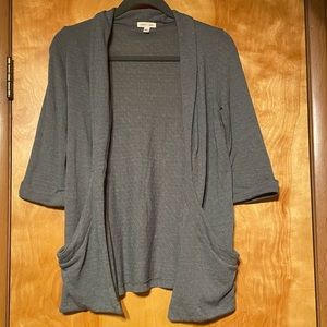 Silence + Noise Green 3/4 Sleeve Cardigan S